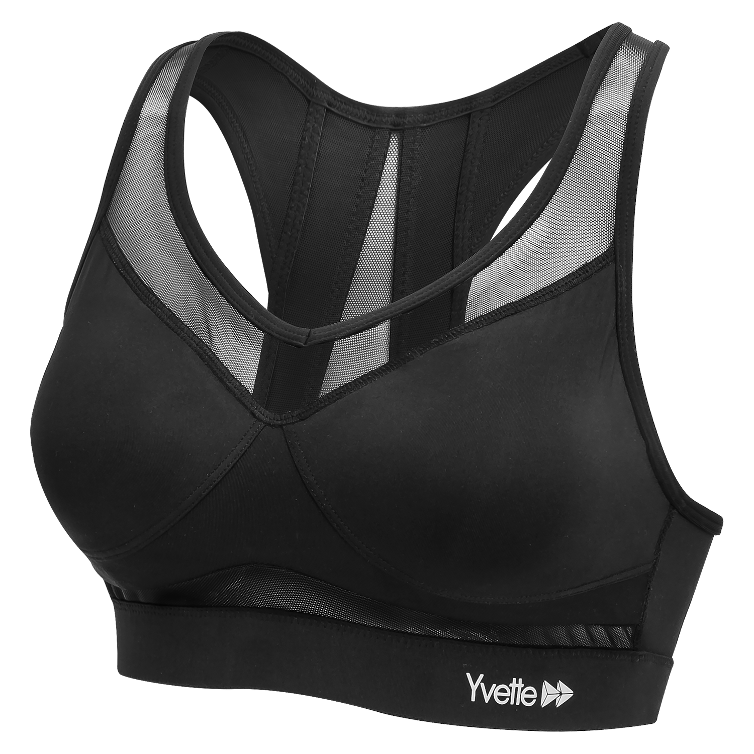Sport-BH Hibiscus First Class Black - Yvette Sports