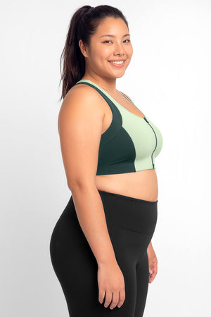 Plussize Sport-BH mit Reißverschluss