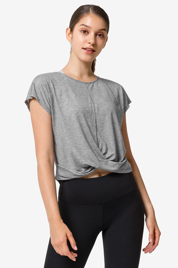 T-Shirt Jonda Light Grey Melange - Yvette Sports