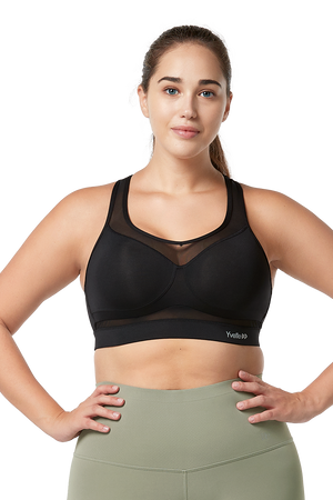 Sport-BH Hibiscus First Class Black - Yvette Sports