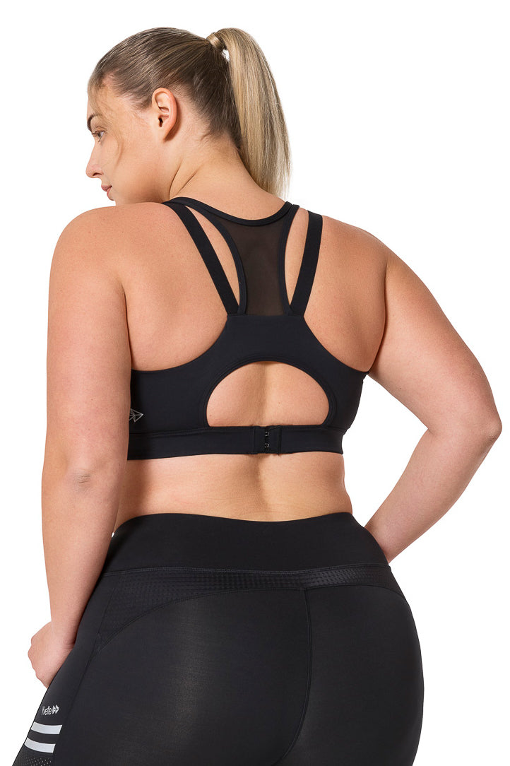 Sport-BH Tropical black plus size hinten