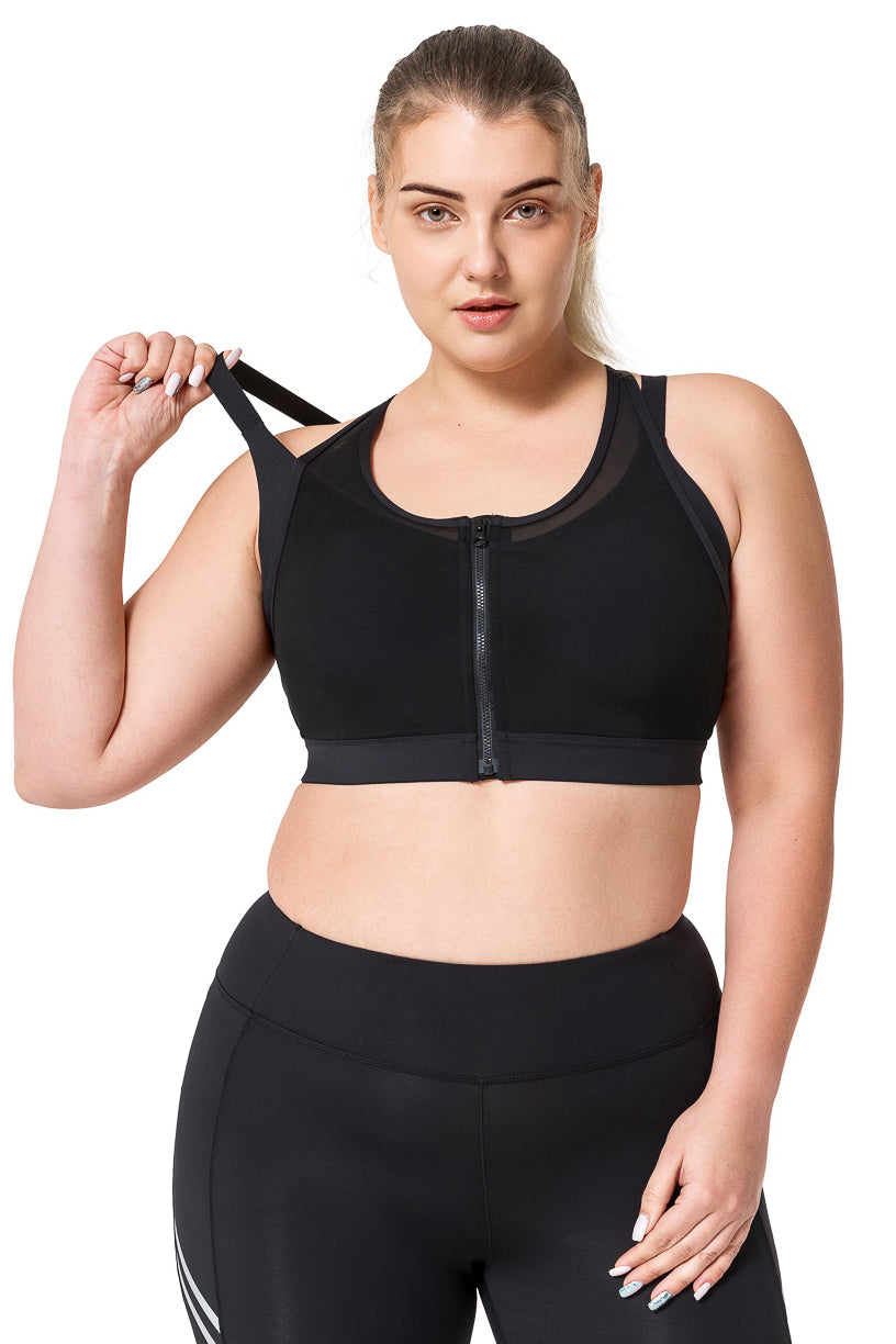 Sport-BH Tropical black plus size