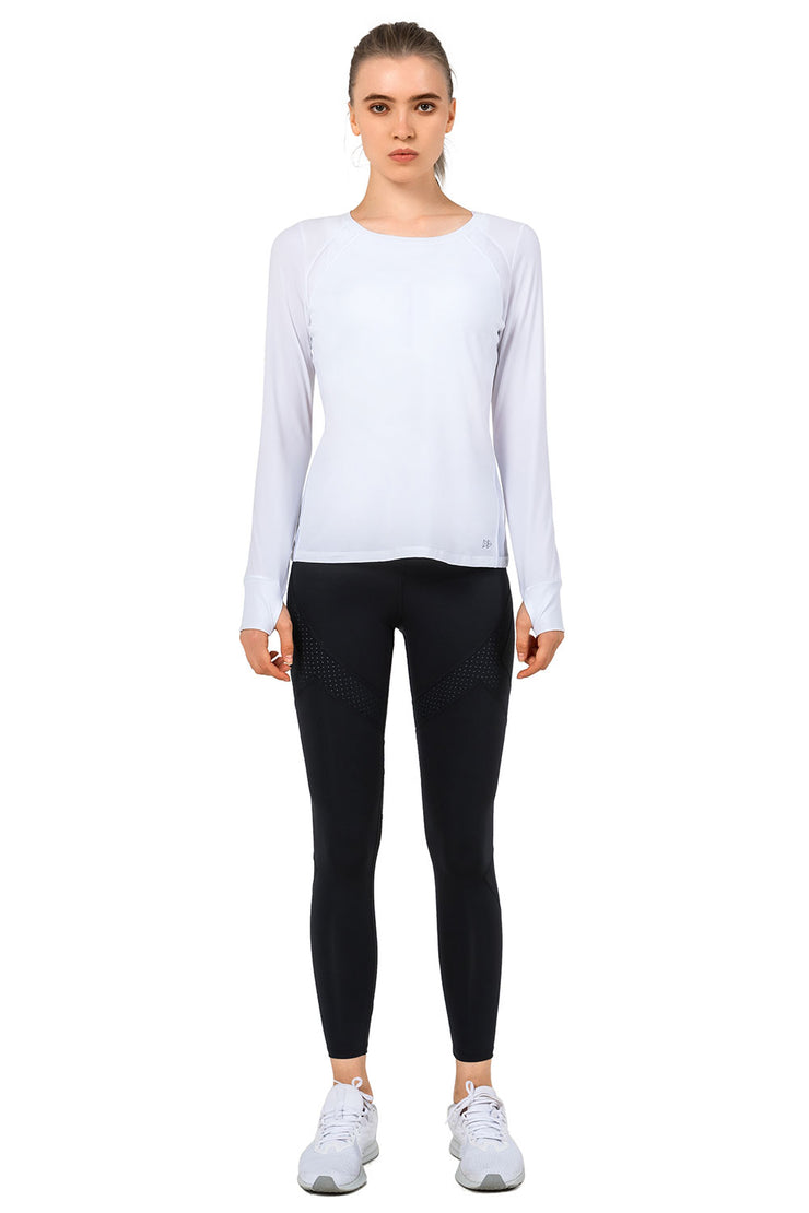 Longsleeve Flight White - Yvette Sports