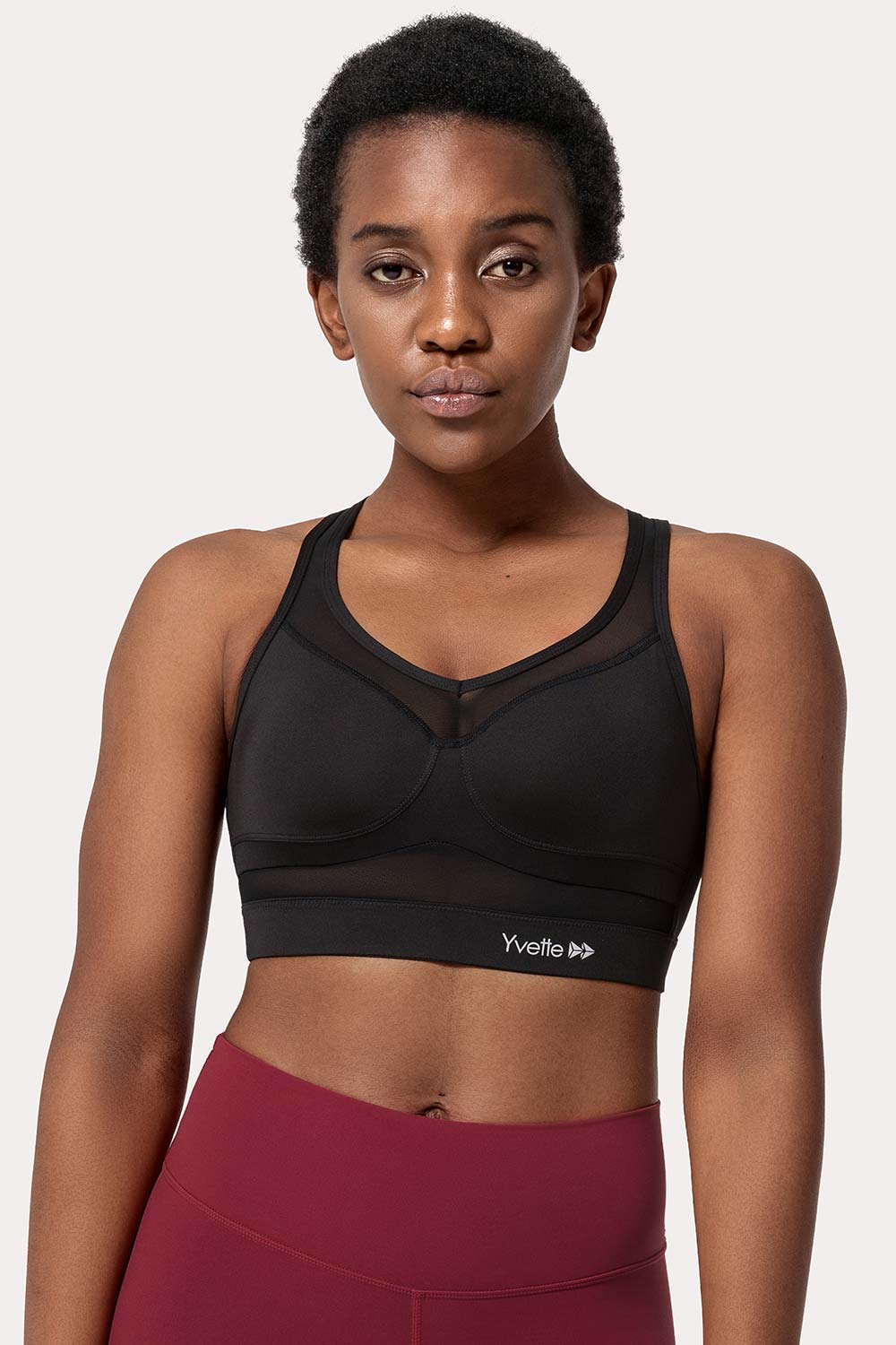 Sport-BH Hibiscus First Class Black - Yvette Sports