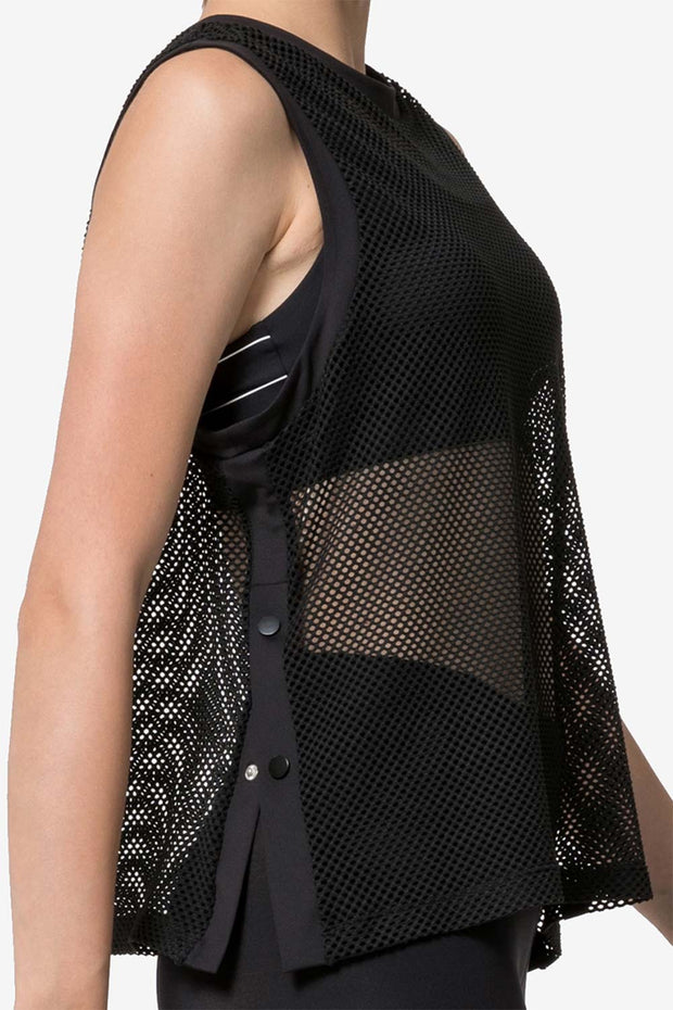 Tank Top Mesh Black - Yvette Sports