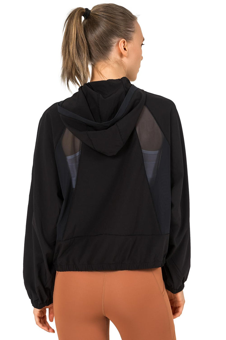 Zip Hoodie Blossom Black - Yvette Sports