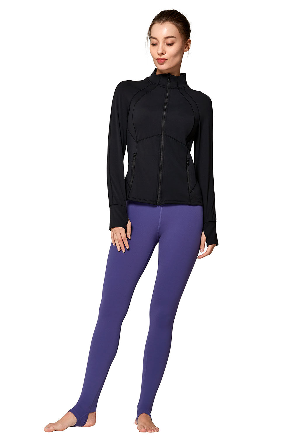 Zip Sweat Posie Black - Yvette Sports