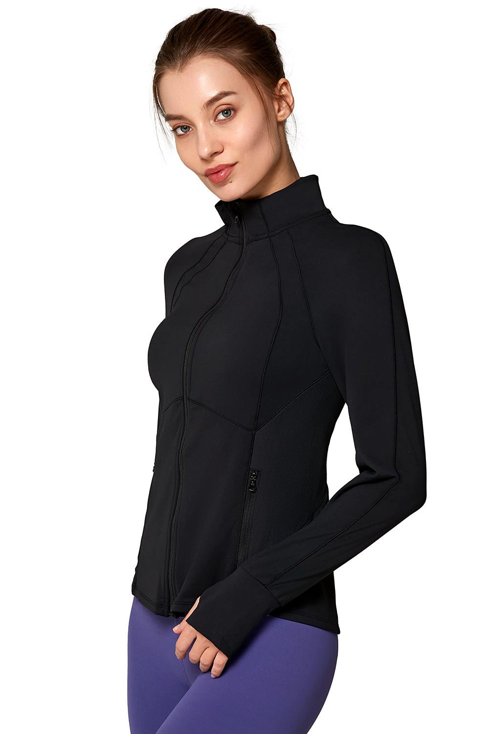 Zip Sweat Posie Black - Yvette Sports