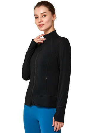 Zip Sweat Romy Black - Yvette Sports