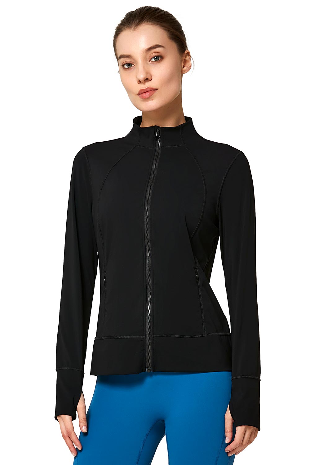 Zip Sweat Romy Black - Yvette Sports